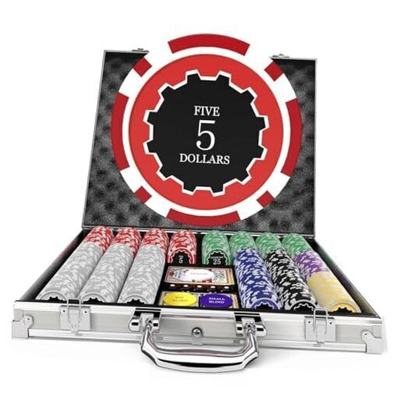 Casino Poker Set with Numbered Chips 500-Piece for Card Board Game, 11.5 Gram