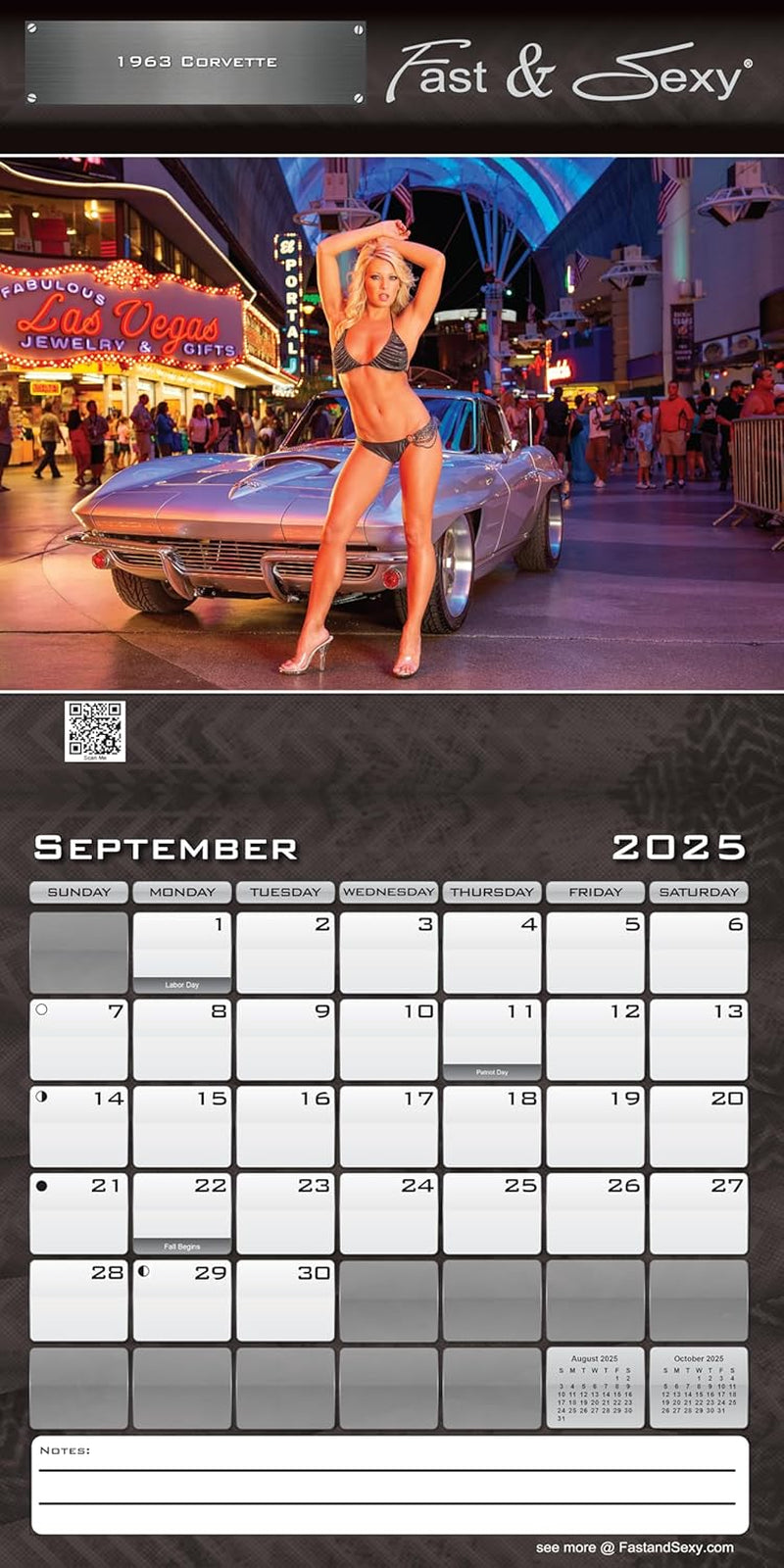 2025  Car Girl Wall Calendar 12X12 Inches (PG Version)